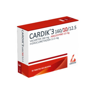 CARDIK 3 160/10/12,5mg TABLETAS RECUBIERTAS X 30