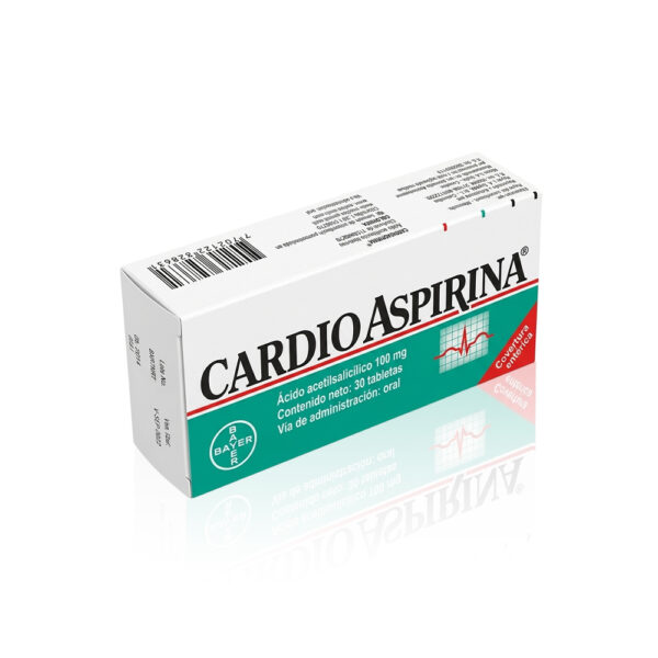 CARDIOASPIRINA 100 MG CAJA 30 TABLETAS | Sanapraxis