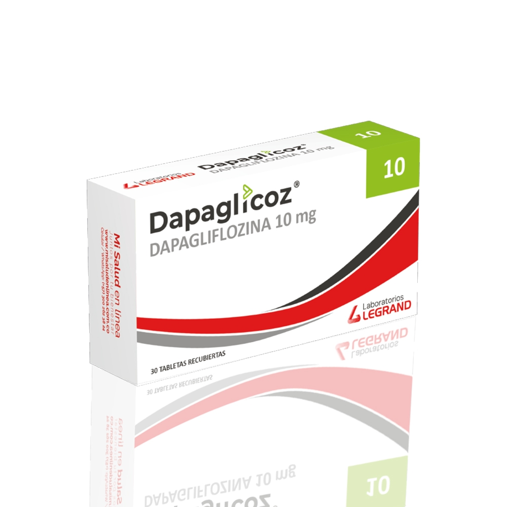 DAPAGLICOZ 10mg TABLETAS RECUBIERTAS CAJA X 30